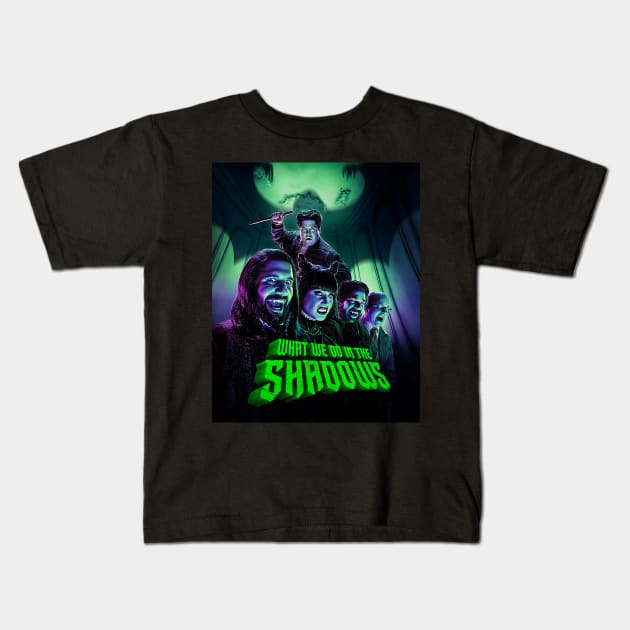 What We Do In The Shadows Family Kids T-Shirt by mynamekian